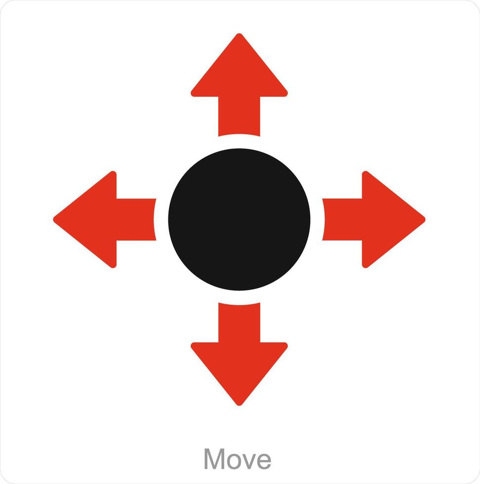 Bewegung und Weg Symbol Konzept vektor