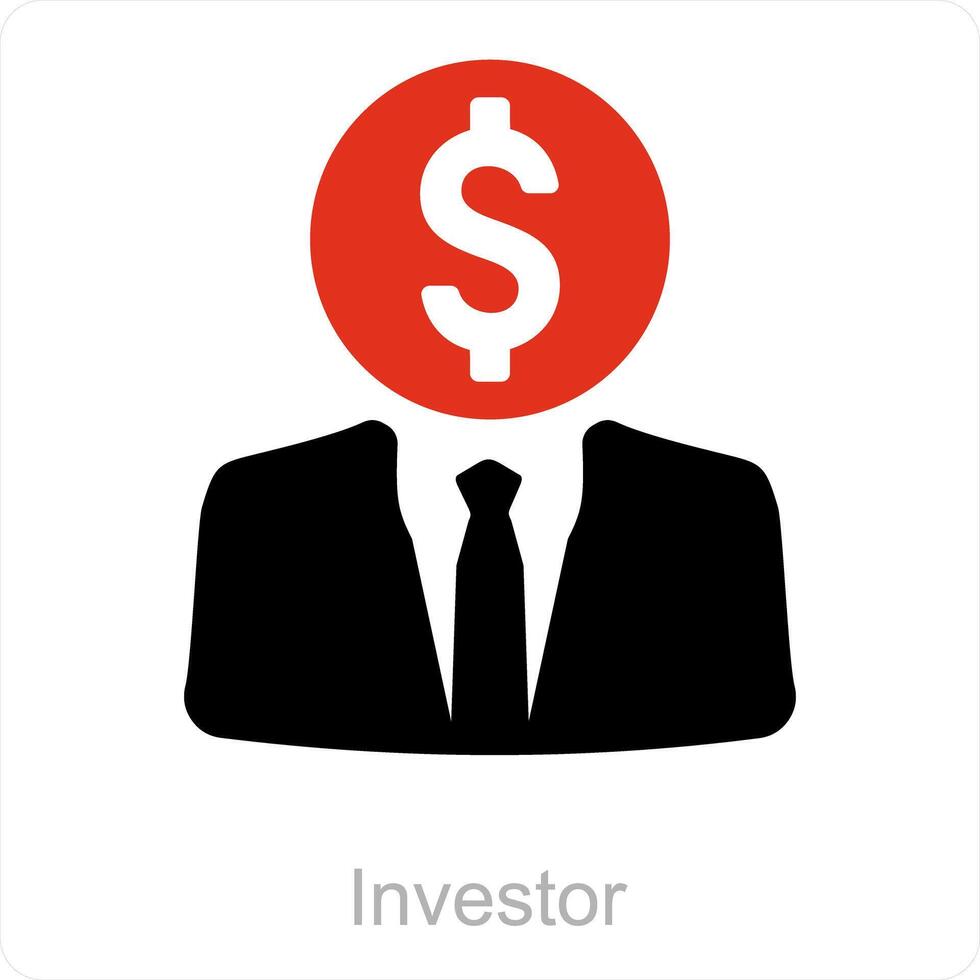Investor und Teilen Markt Symbol Konzept vektor
