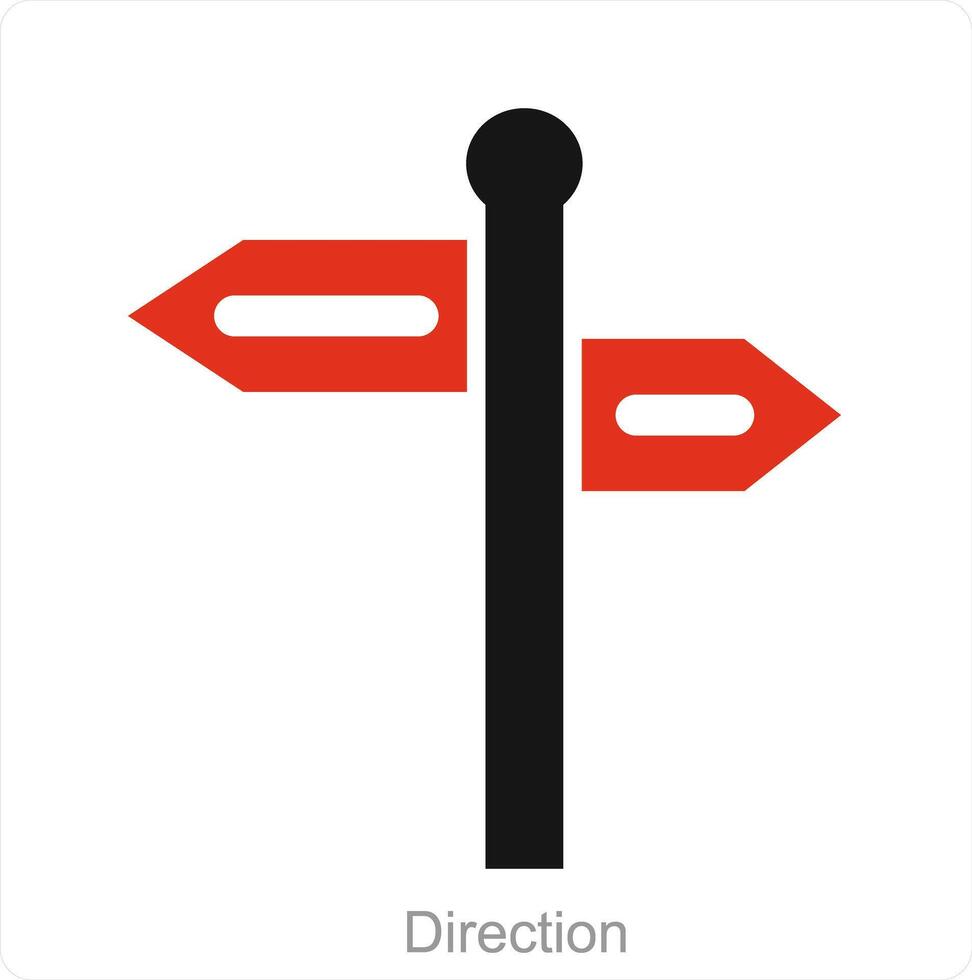 Richtung und Karte Symbol Konzept vektor
