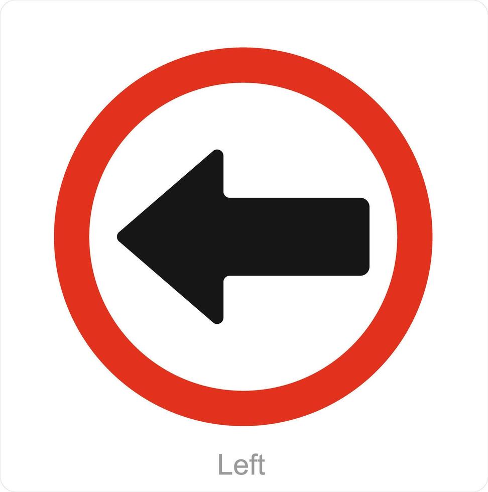 links und Weg Symbol Konzept vektor
