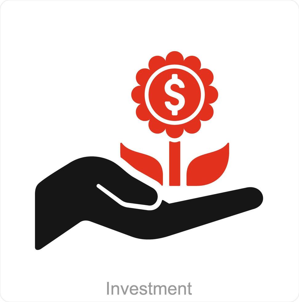 Investition und Geld Symbol Konzept vektor