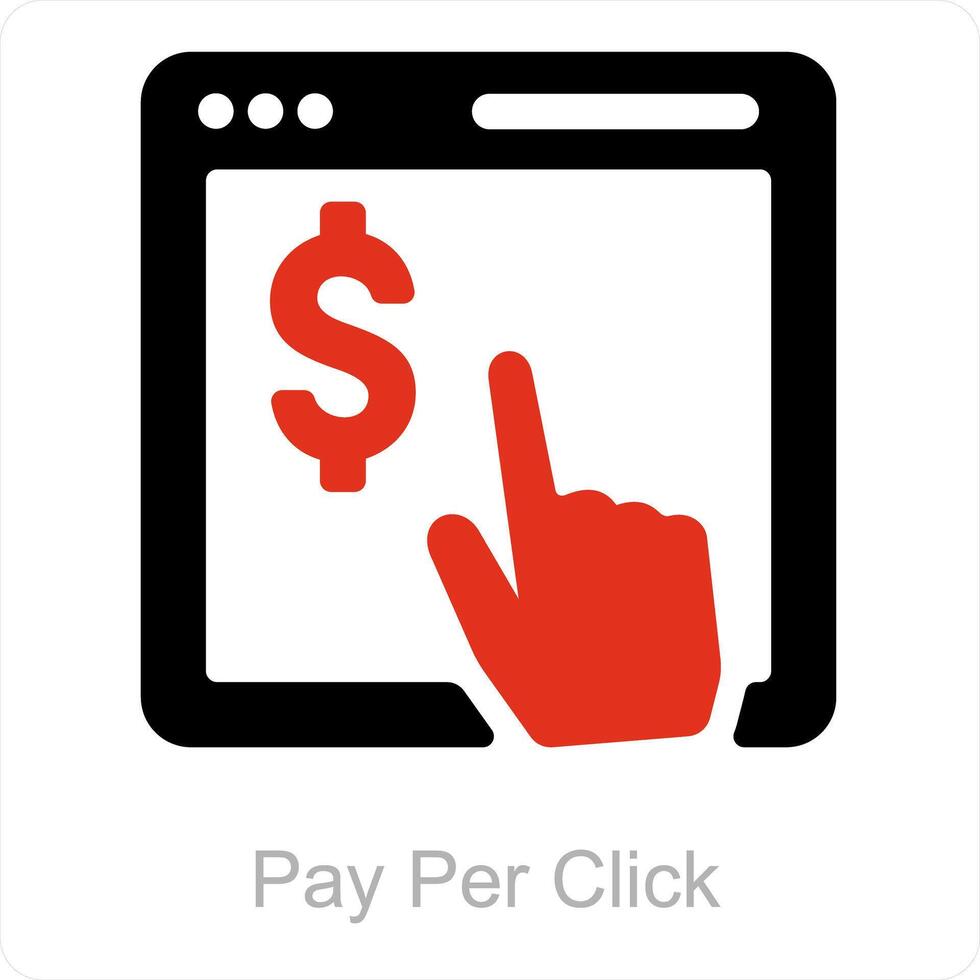 betala per klick ikon begrepp vektor