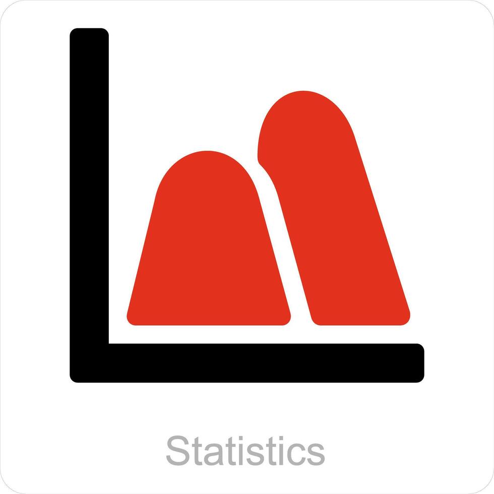 Statistiken und Diagramm Symbol Konzept vektor