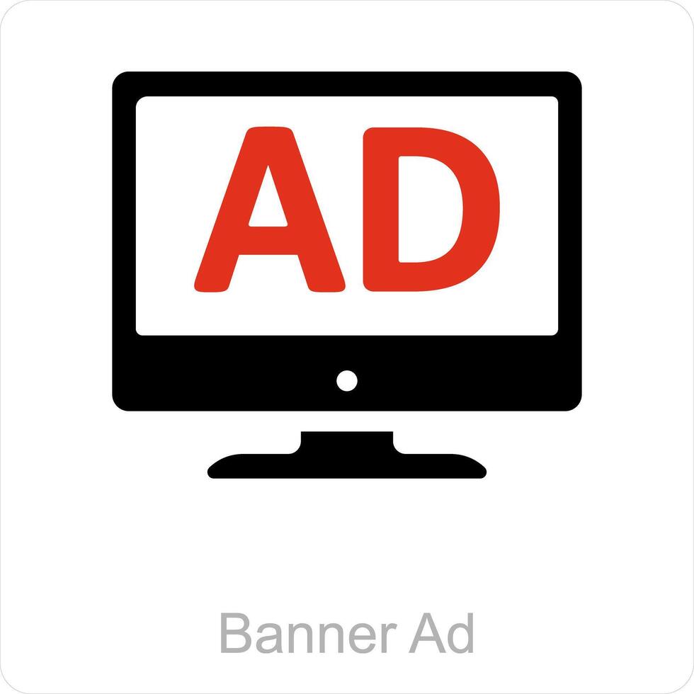 baner ad och annonser ikon begrepp vektor