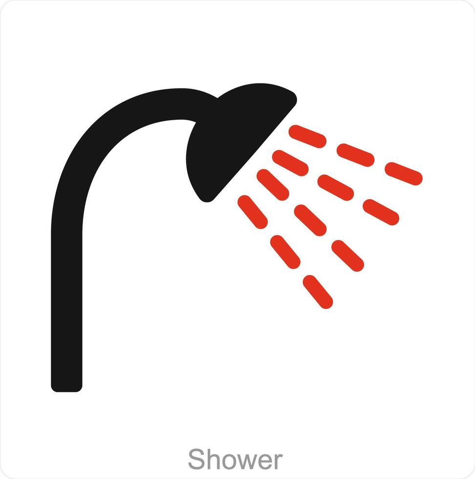 dusch och bad ikon begrepp vektor