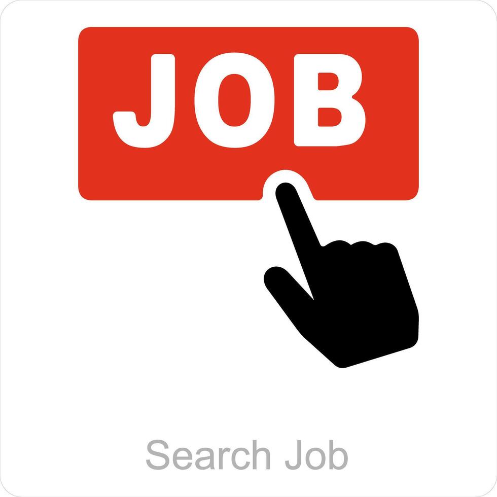 Suche Job und Job Symbol Konzept vektor