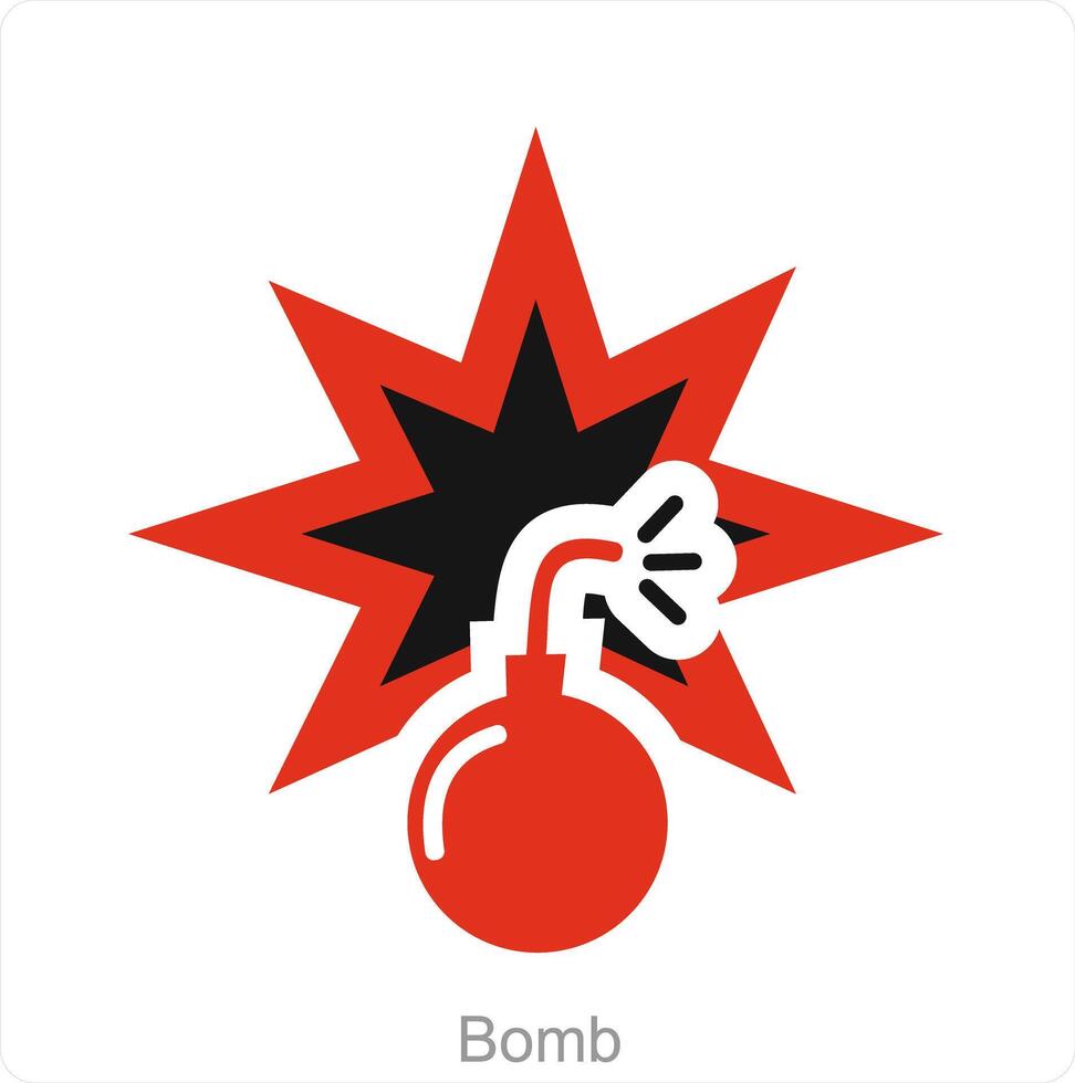Bombe und Funke Symbol Konzept vektor