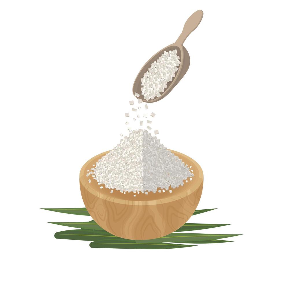 Süss Weiß Zucker Vektor Illustration Logo