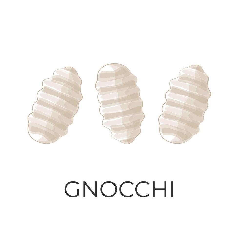 enkel linje konst Gnocchi vektor illustration logotyp