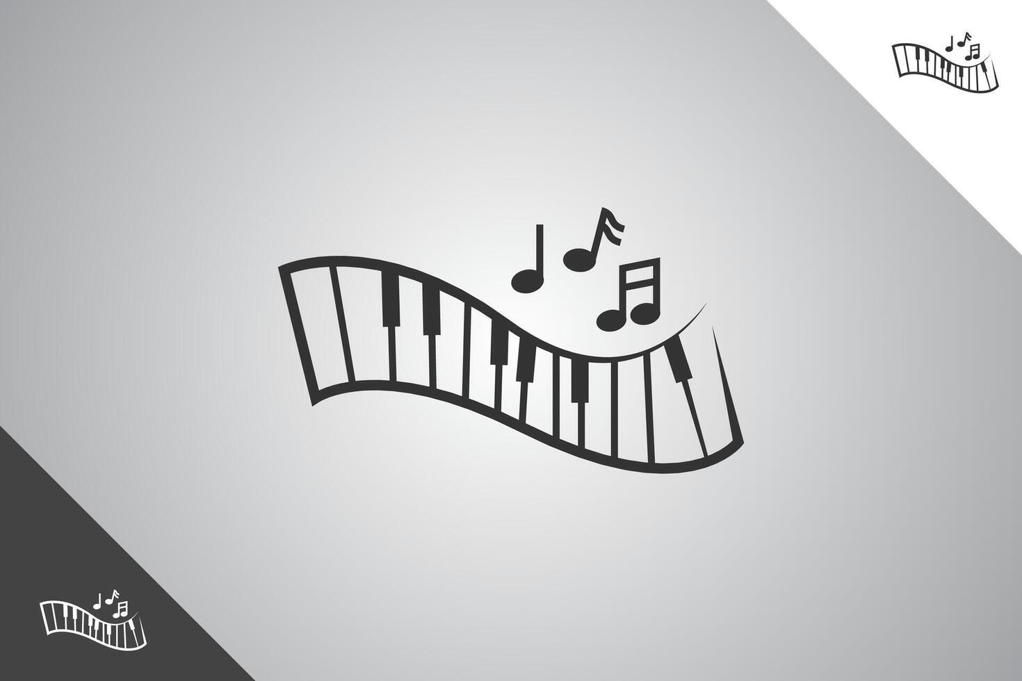 Klavier Logo. minimal und modern Logotyp. perfekt Logo zum Geschäft verbunden zu Band, Musiker und Sänger Industrie. isoliert Hintergrund. Vektor eps 10.