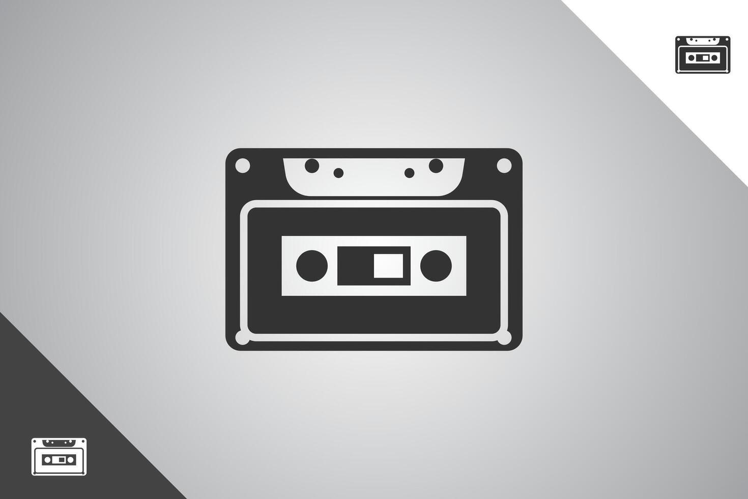 Kassette Logo. minimal und modern Logotyp. perfekt Logo zum Geschäft verbunden zu Band, Musiker und Sänger Industrie. isoliert Hintergrund. Vektor eps 10.