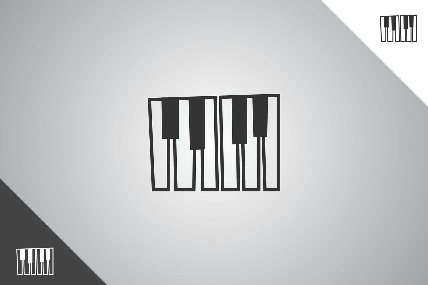 Klavier Logo. minimal und modern Logotyp. perfekt Logo zum Geschäft verbunden zu Band, Musiker und Sänger Industrie. isoliert Hintergrund. Vektor eps 10.