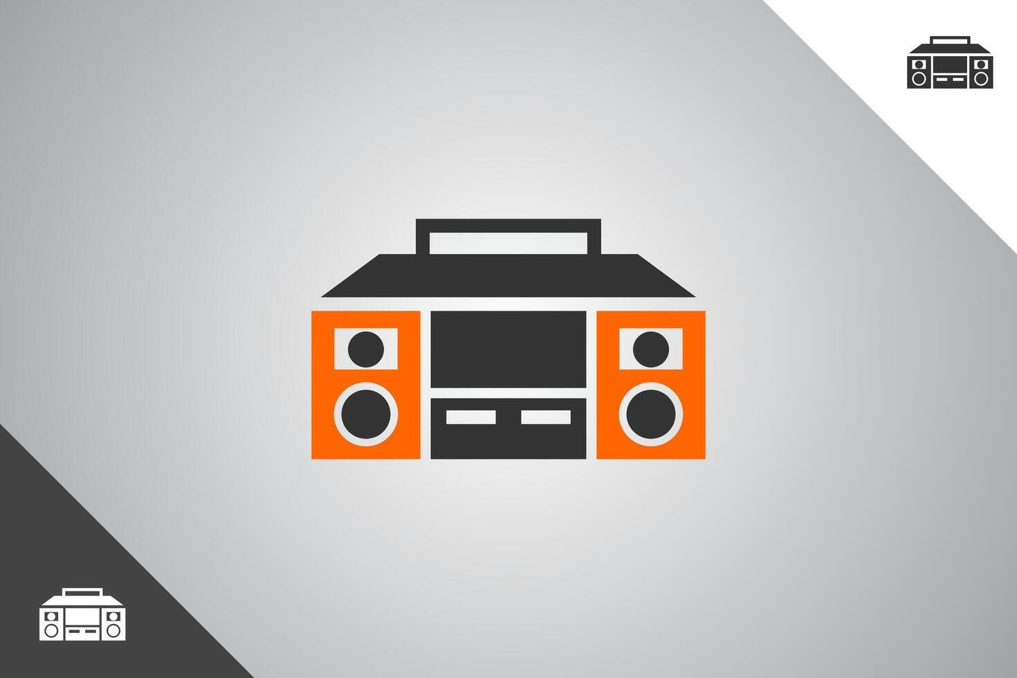 Radio Logo. minimal und modern Logotyp. perfekt Logo zum Geschäft verbunden zu Band, Musiker und Sänger Industrie. isoliert Hintergrund. Vektor eps 10.