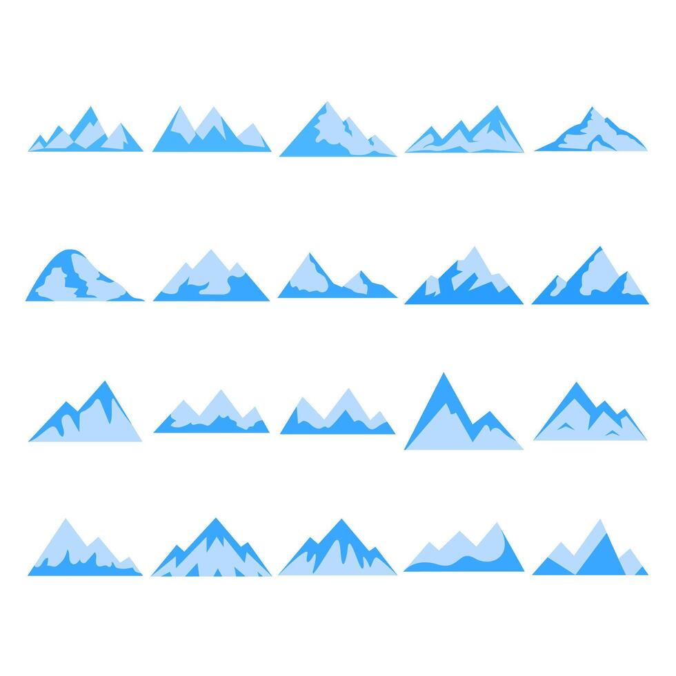 einzigartig Blau Berg, Digital Kunst Illustration vektor