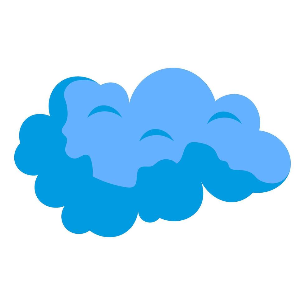unik blå moln i de himmel, konst digital illustration vektor