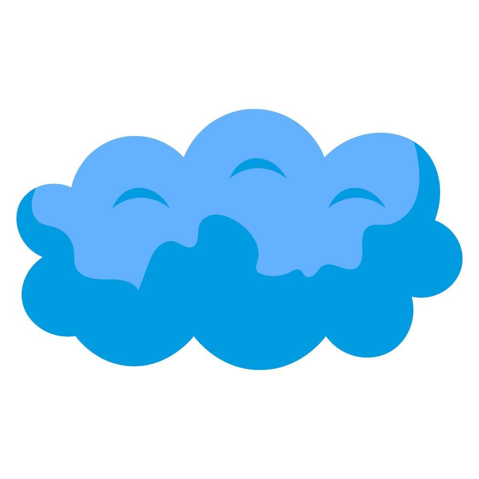 einzigartig Blau Wolken im das Himmel, Kunst Digital Illustration vektor