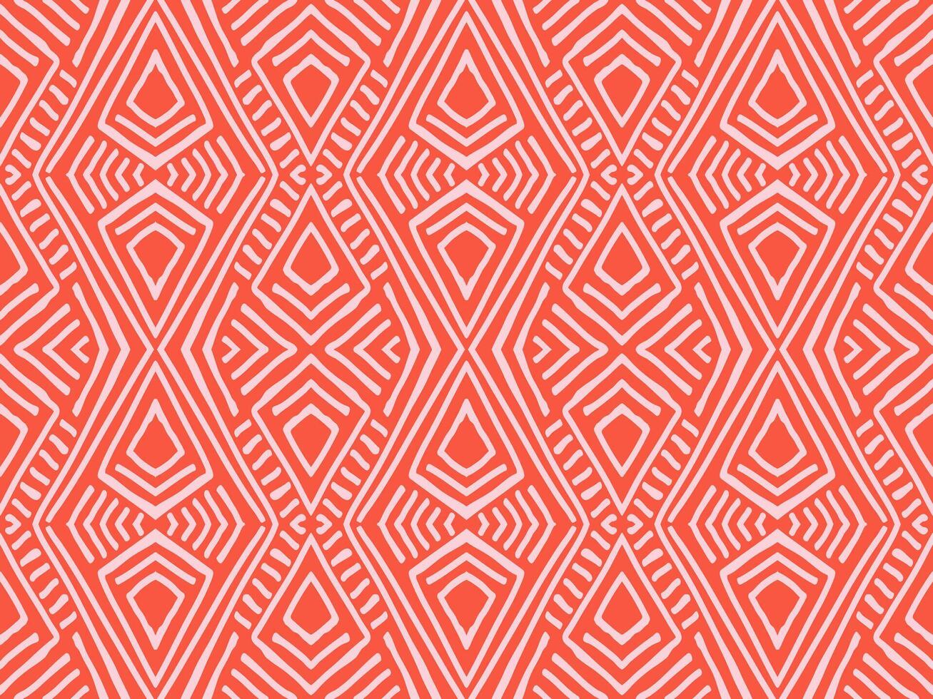 hand dragen batik mönster sömlös. geometrisk sparre abstrakt illustration, tapet. stam- etnisk vektor textur. aztec stil. folk broderi. indian, skandinaviska, afrikansk matta, bricka.