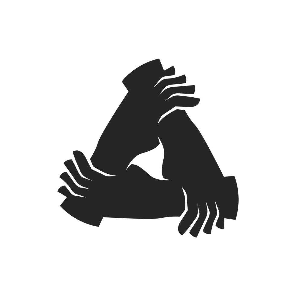 Hände Symbol im schwarz und Weiß vektor