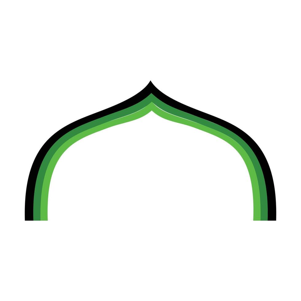 moské ikon i isometrisk 3d stil på en vit bakgrund. Resurser grafisk element design. vektor illustration med en religiös prydnad tema