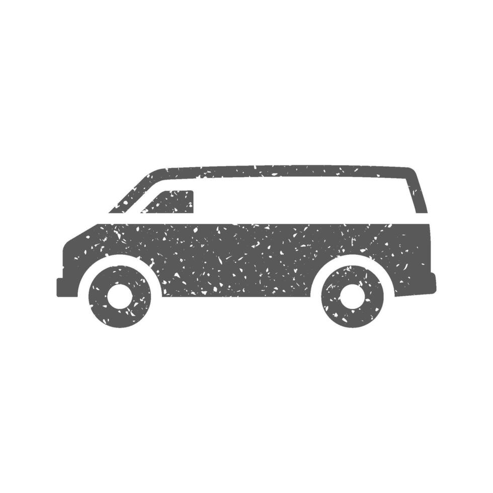 Auto Symbol im Grunge Textur Vektor Illustration