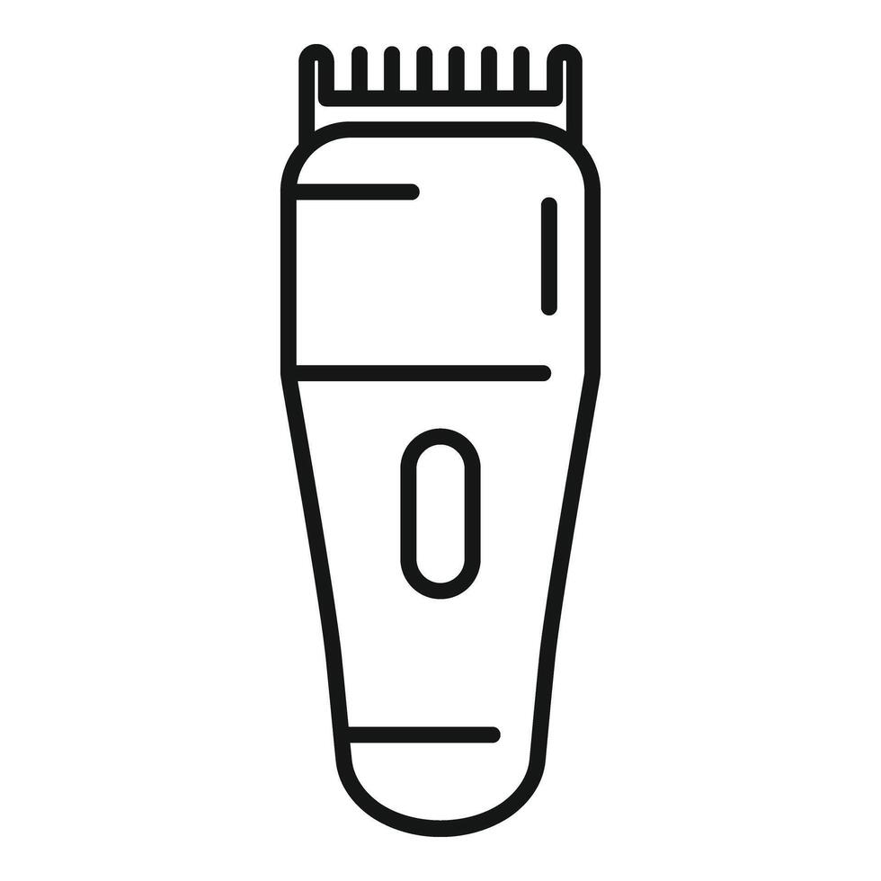 Haar Trimmer Symbol Gliederung Vektor. Mode Haarschnitt vektor