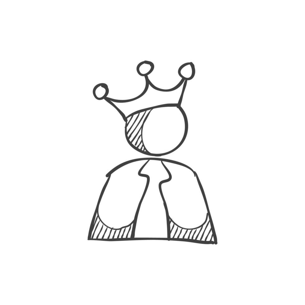 Geschäftsmann Symbol mit Krone auf seine Kopf vektor