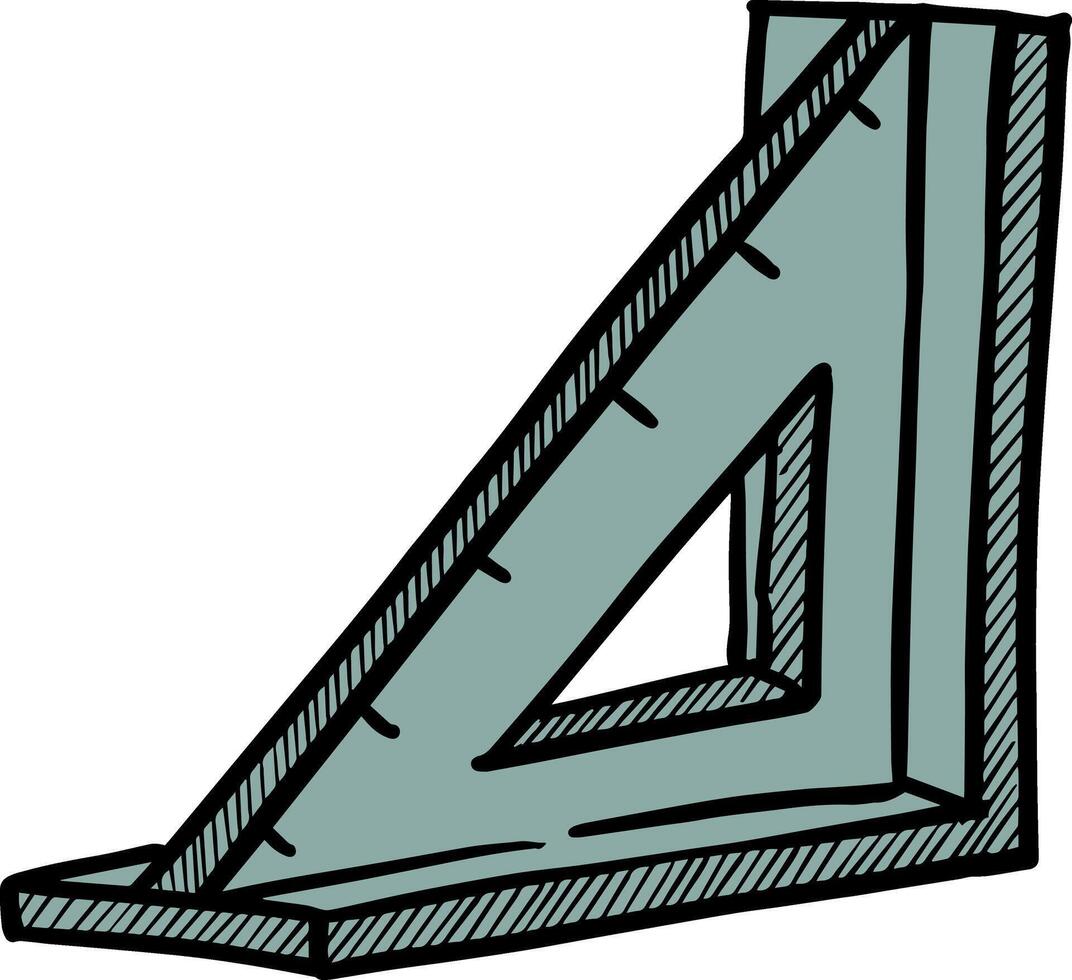 triangel- linjal ikon stil Färg vektor illustration