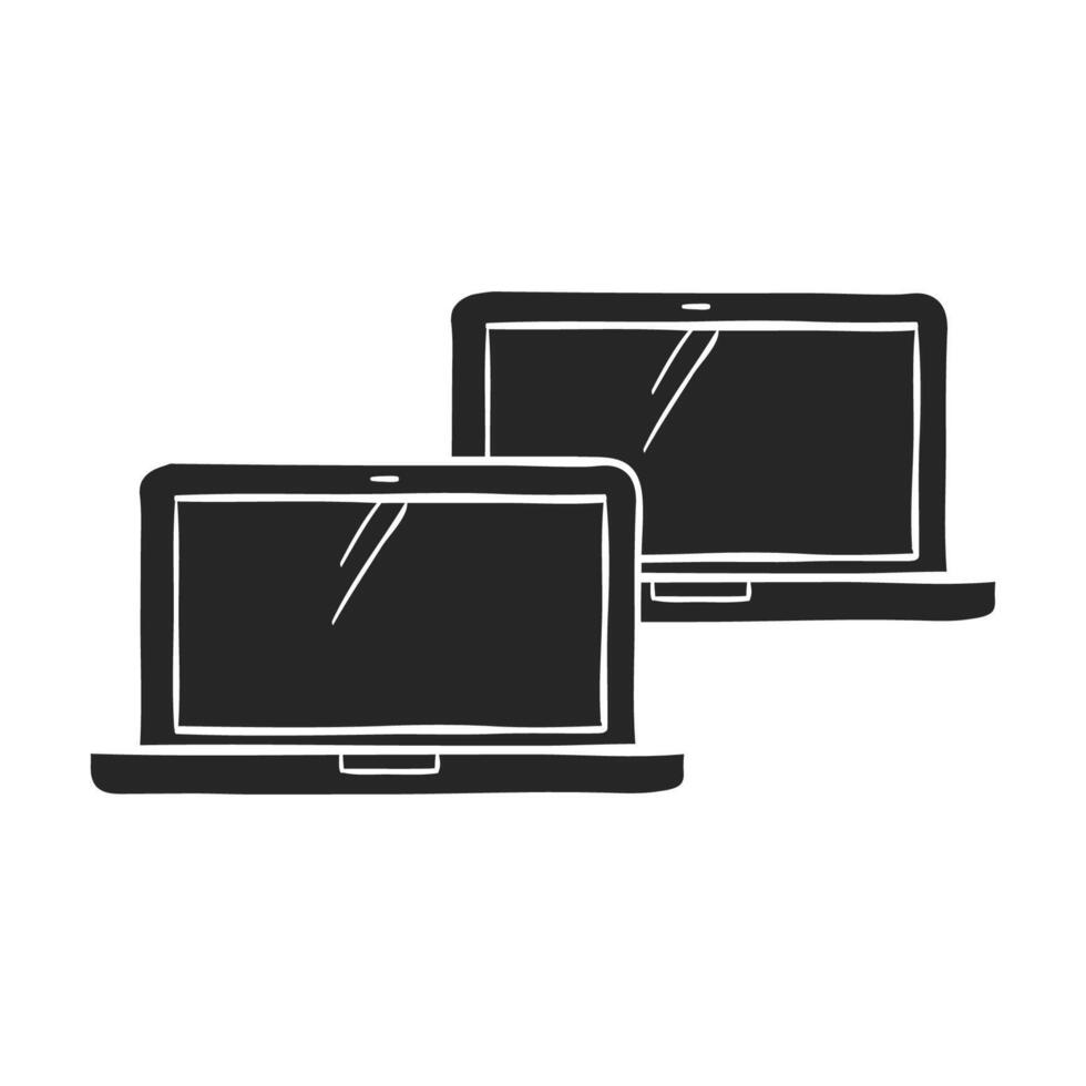 Hand gezeichnet Laptops Vektor Illustration