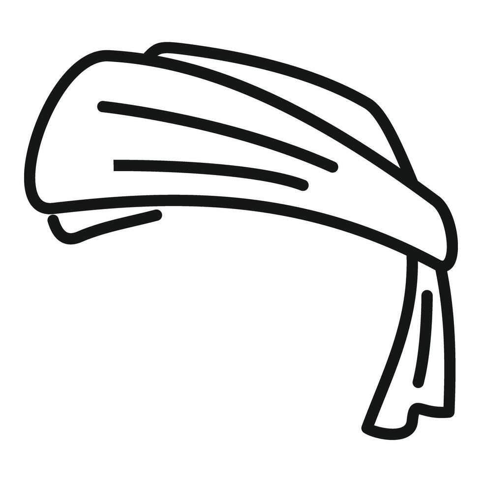 asiatisk turban ikon översikt vektor. kultur öst beläggning vektor