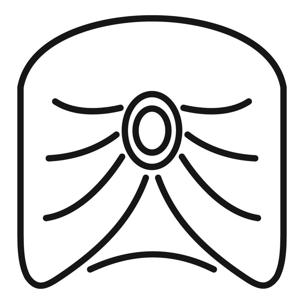 Kopf Turban Symbol Gliederung Vektor. indisch Kopfbedeckung vektor