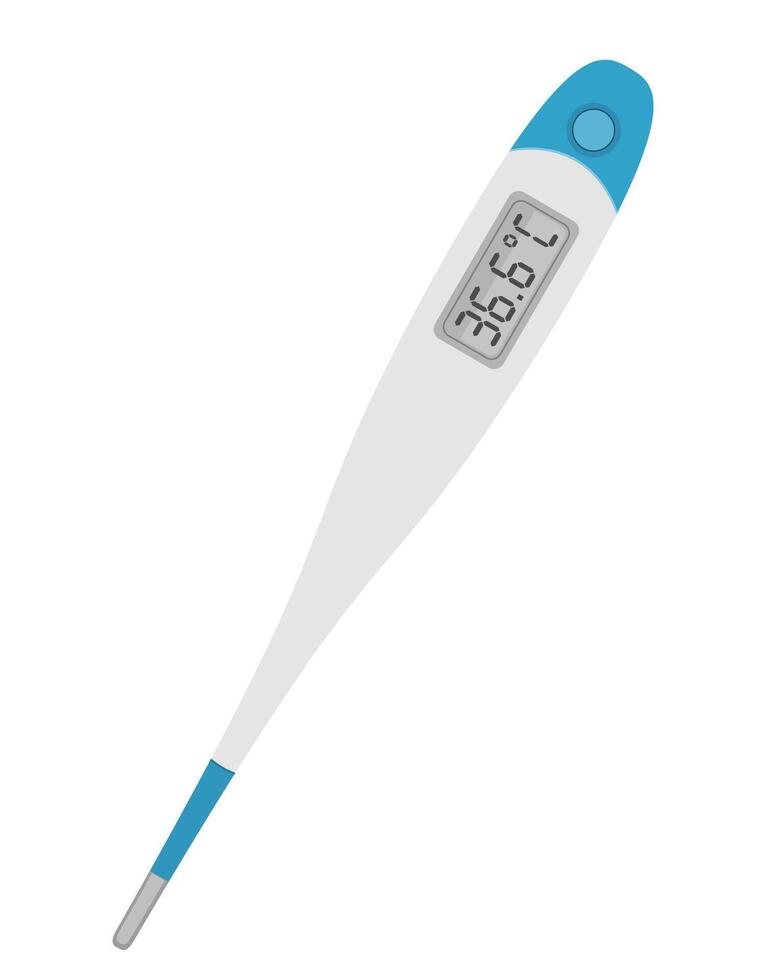 elektronisk medicinsk termometer stock vektor illustration isolerat på vit bakgrund