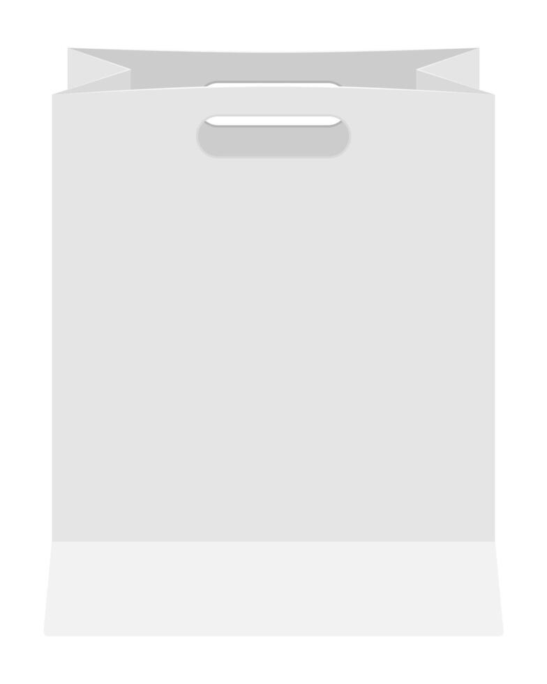 Weiß Papier Einkaufen Tasche Lager Vektor Illustration isoliert auf Hintergrund
