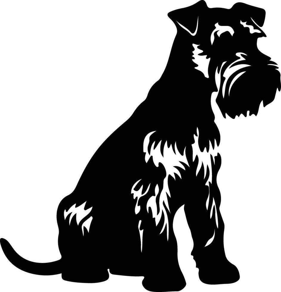 welsh terrier svart silhuett vektor