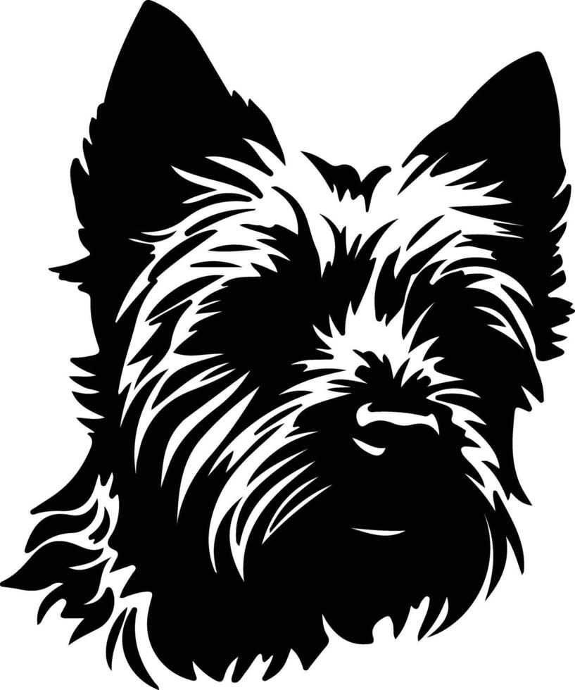 norwich Terrier Silhouette Porträt vektor