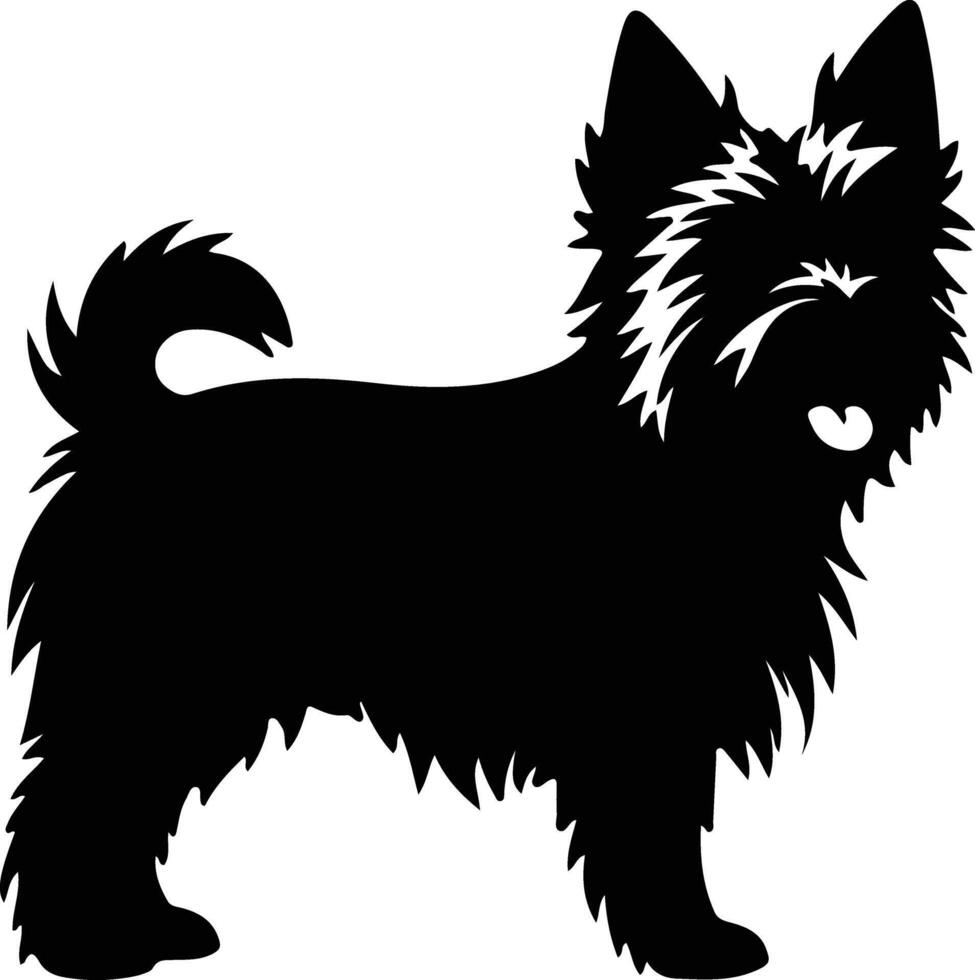 australisch Terrier schwarz Silhouette vektor