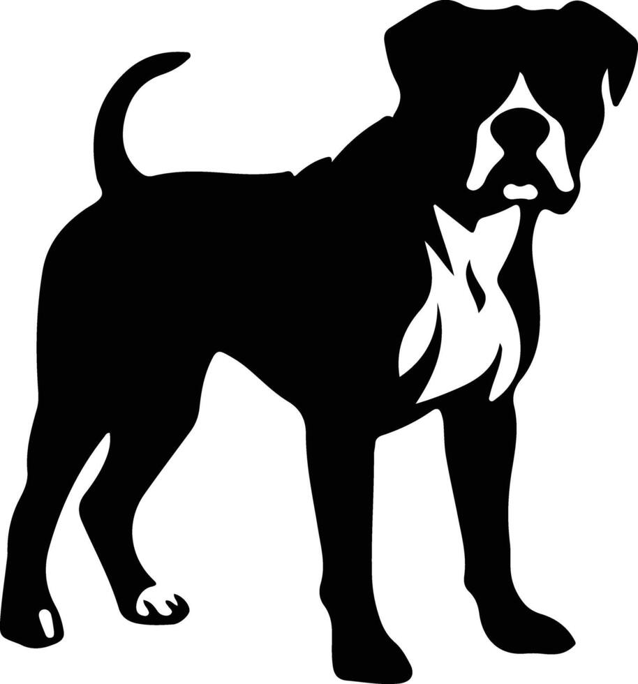 amerikanisch Bulldogge schwarz Silhouette vektor