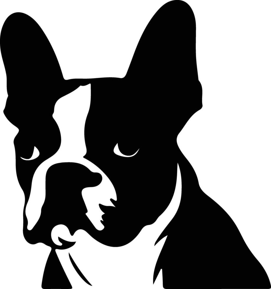 Boston Terrier schwarz Silhouette vektor