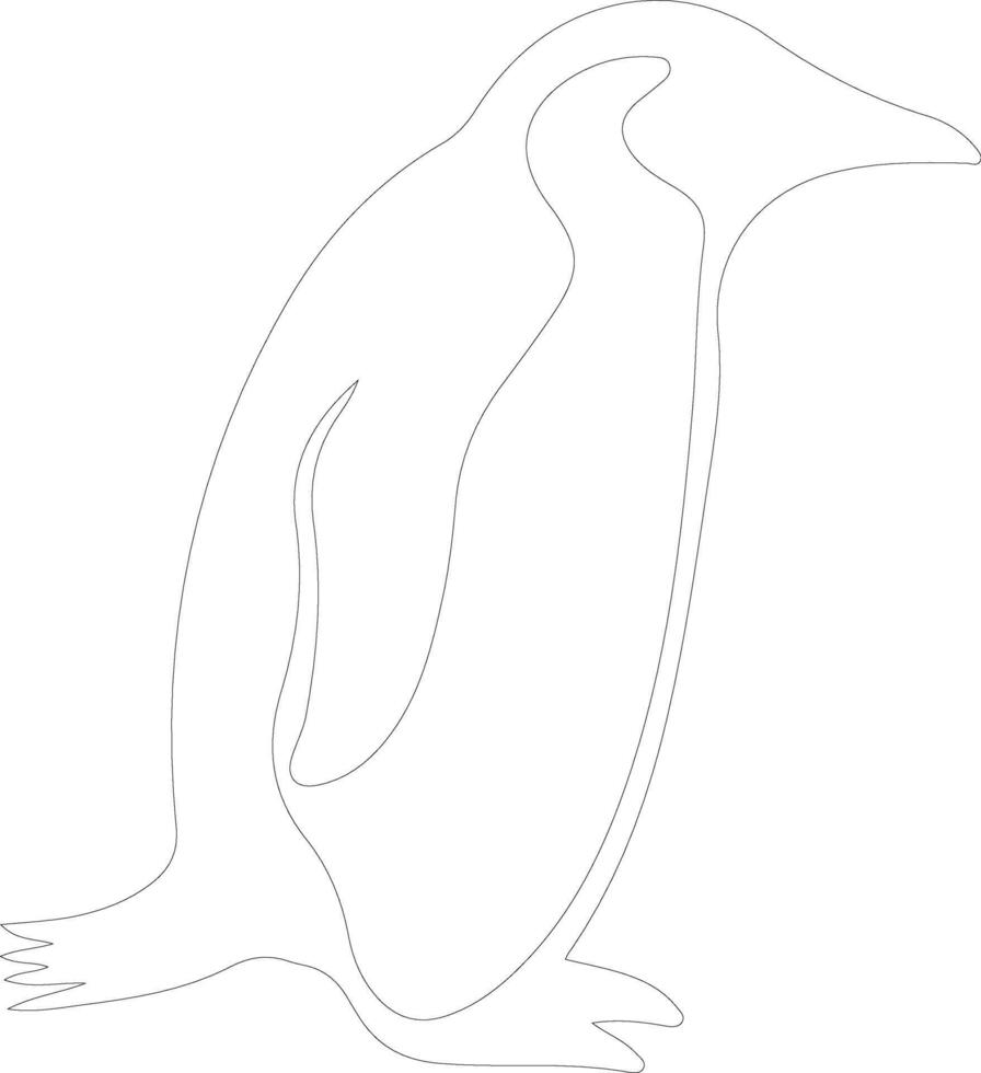 Pinguin Gliederung Silhouette vektor