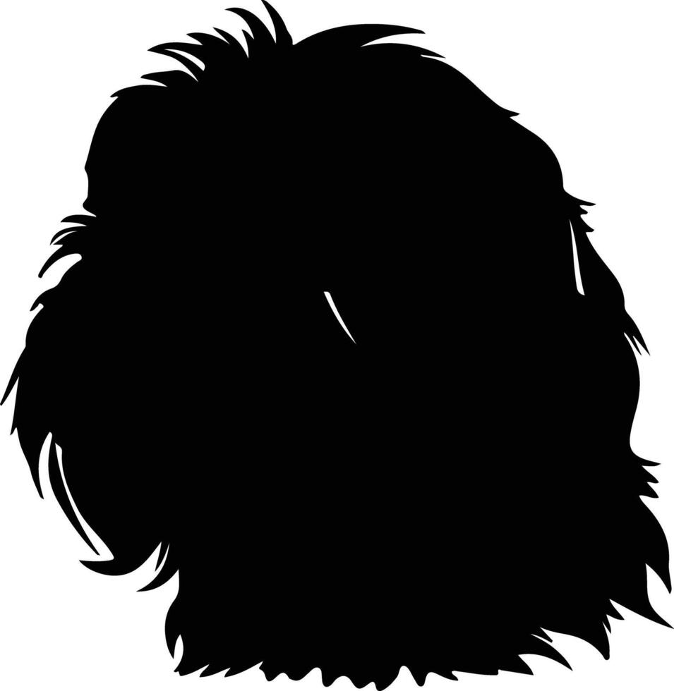 putsa lågland sheepdog silhuett porträtt vektor