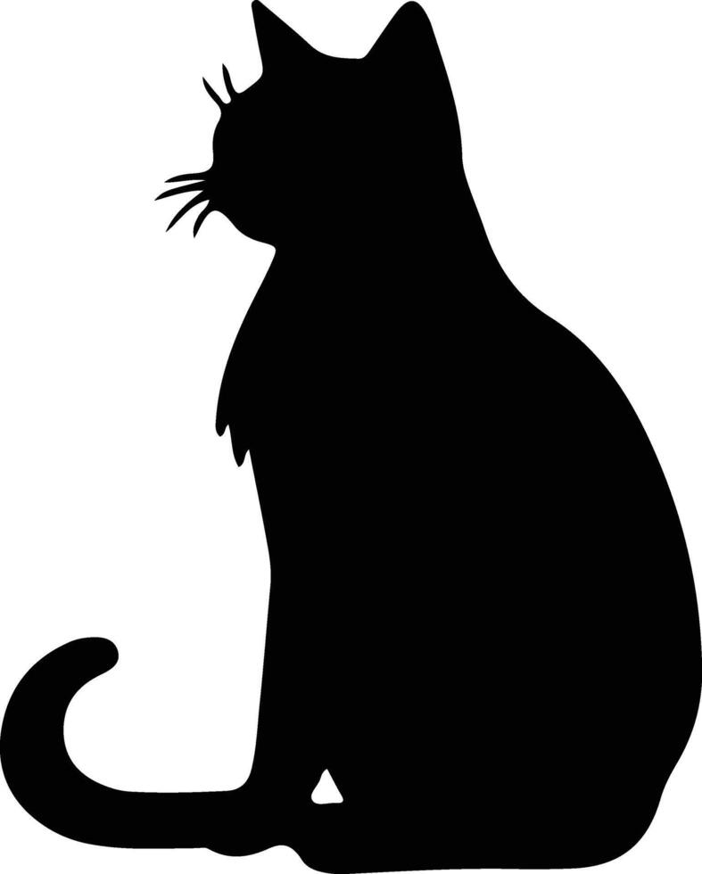 cymric katt svart silhuett vektor