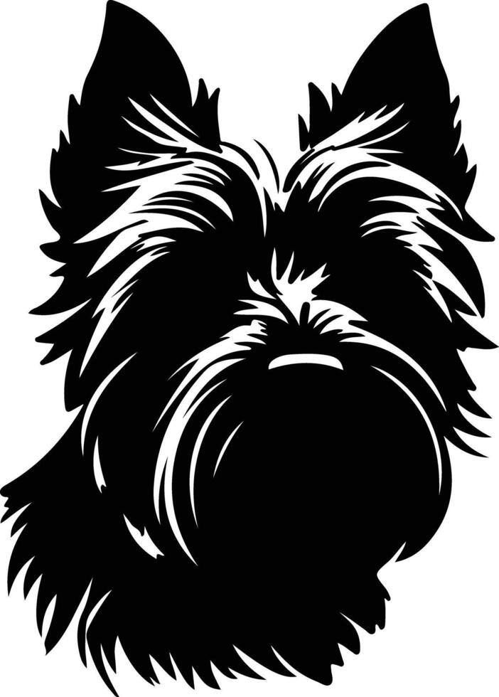 Steinhaufen Terrier Silhouette Porträt vektor