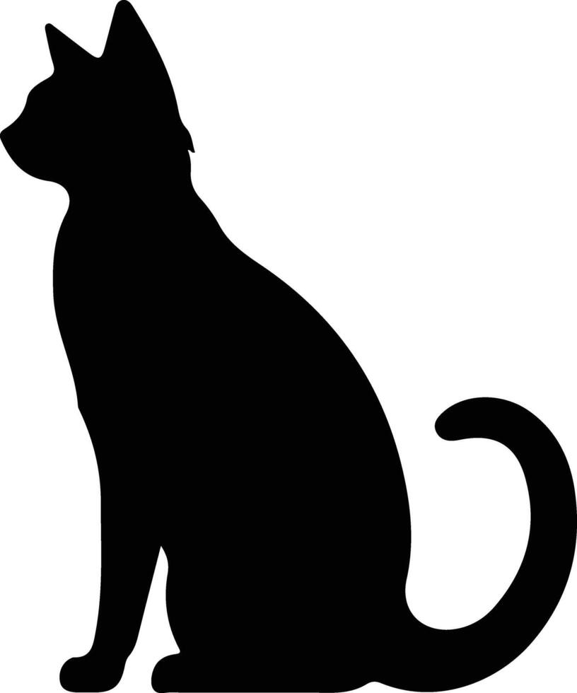 javanisch Katze Silhouette Porträt vektor