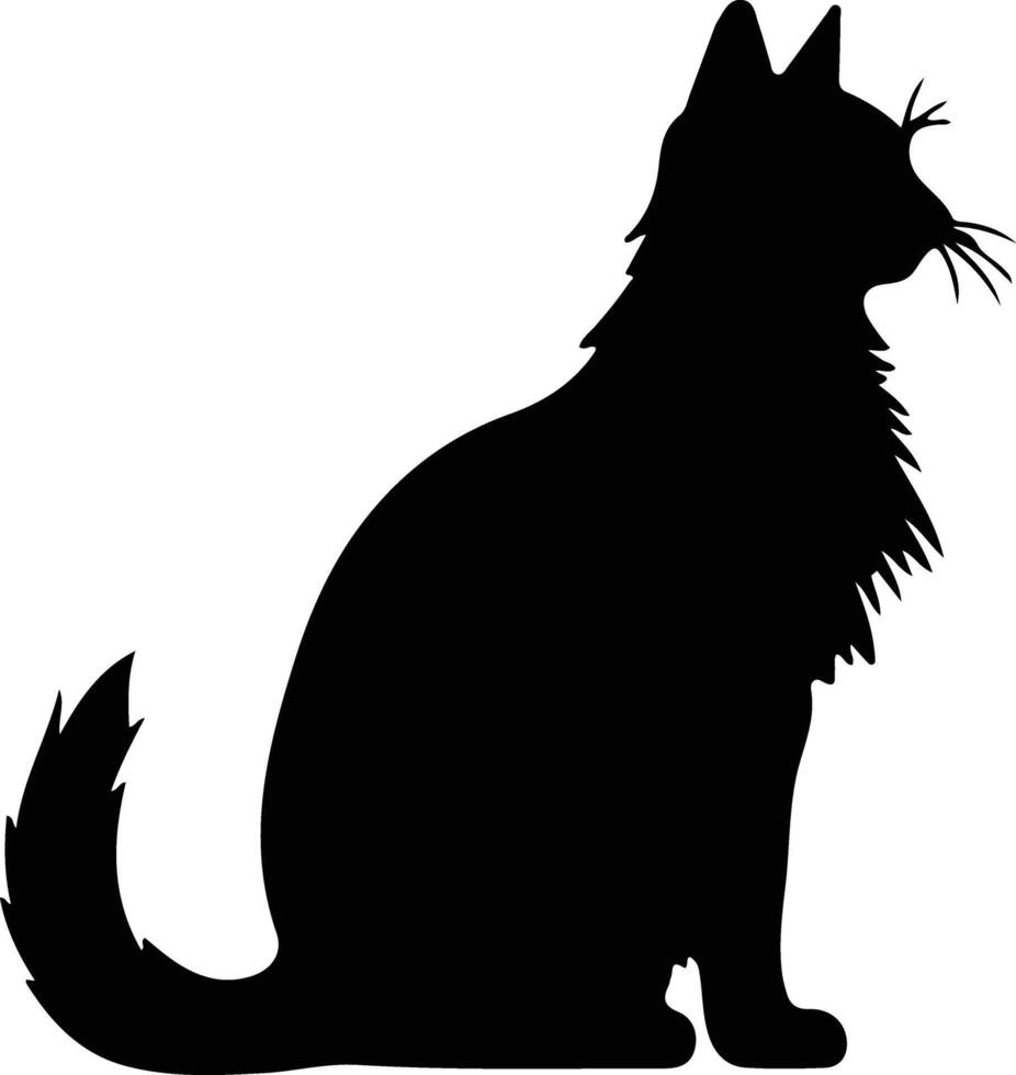 somali Katze schwarz Silhouette vektor