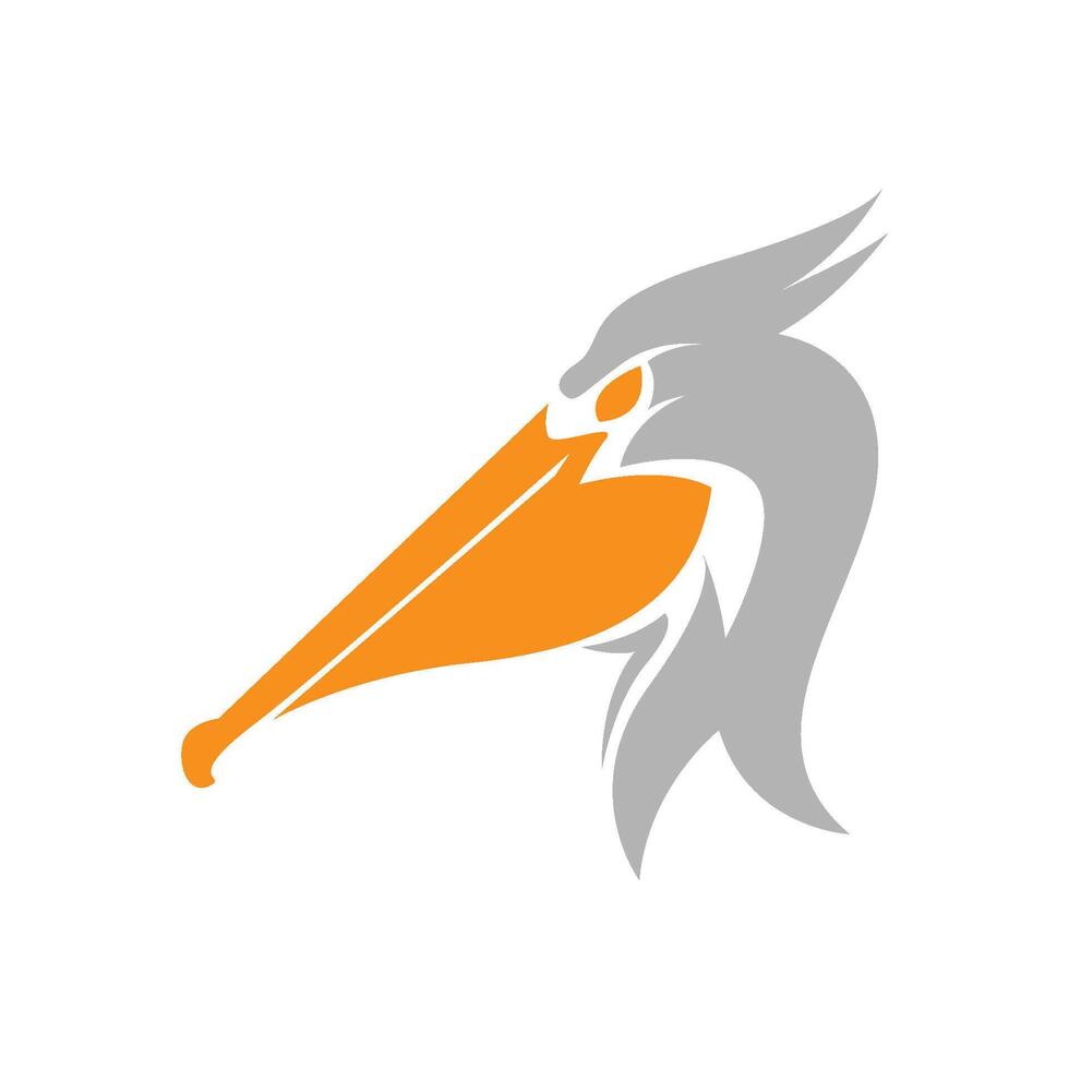 pelikan fågel logotyp design vektor