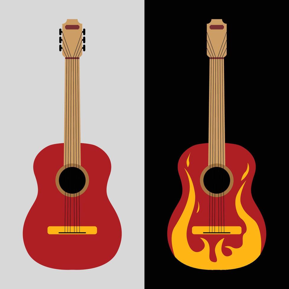 musikalisk instrument gitarr illustration vektor