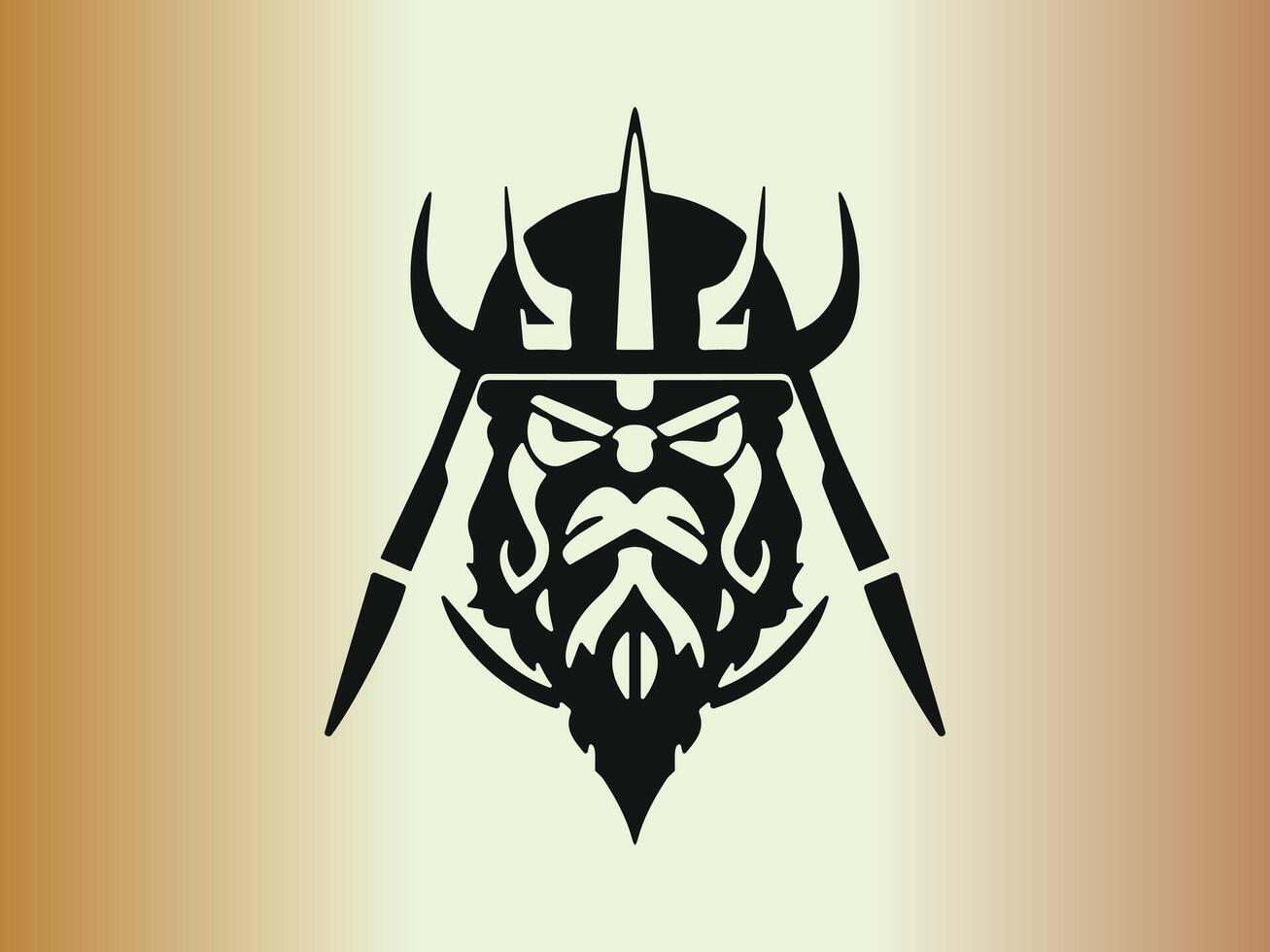 viking logotyp design ikon symbol vektor illustration. mänsklig viking logotyp design mall.