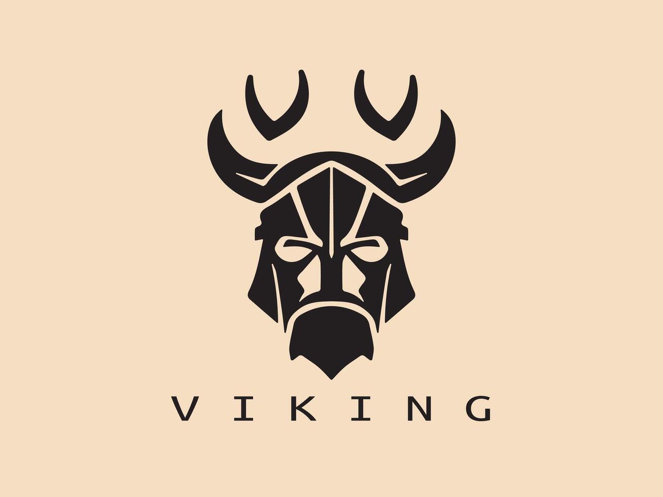 Wikinger Logo Design Symbol Symbol Vektor Illustration