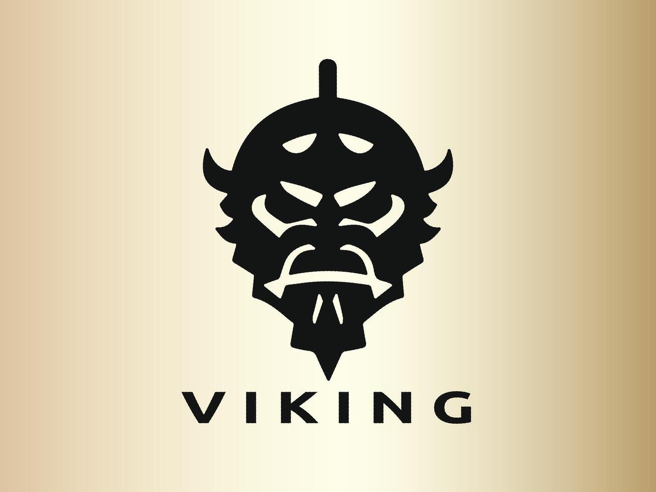 Wikinger Logo Design Vektor Vorlage. Mensch Wikinger Logo Design Symbol Symbol Vektor Illustration.