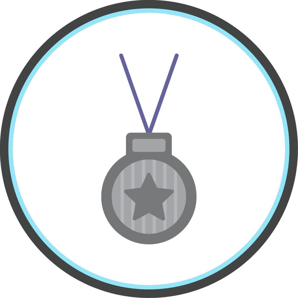 medalj platt cirkel ikon vektor