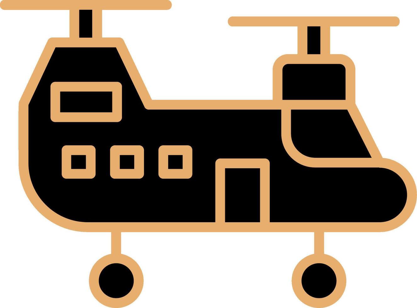 Vektorsymbol für Militärhubschrauber vektor